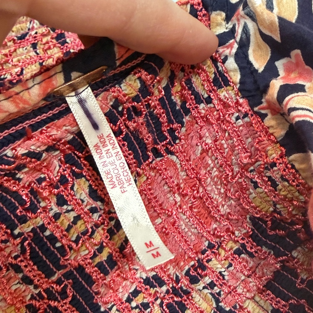 Free People A New Way Maxi Dress Navy Combo Medium - Picture 8 of 9